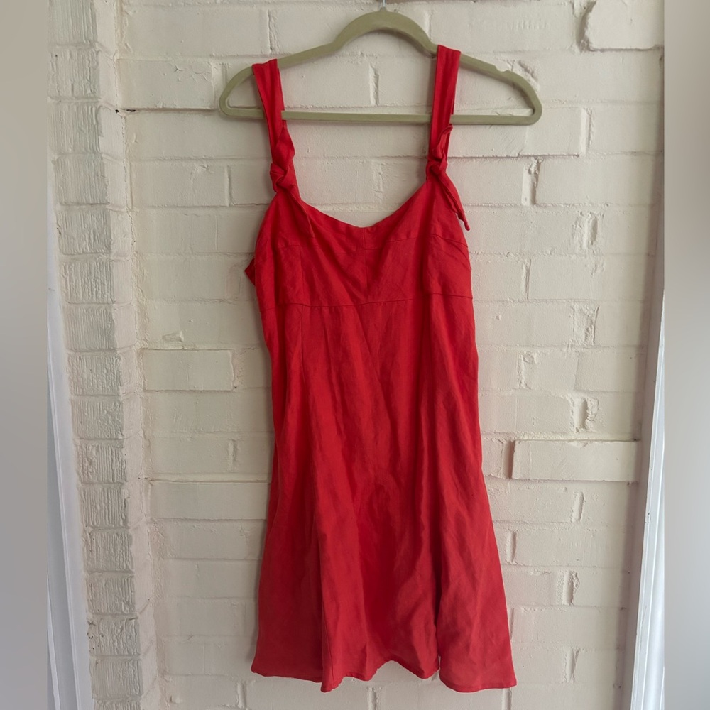 Olivaceous Orange/Red Sleeveless Dress